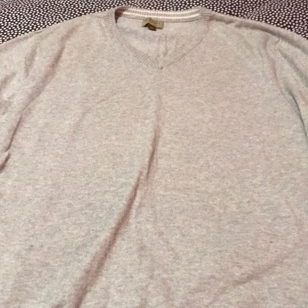 Cashmere Sweater. Available in Tan and Gray.